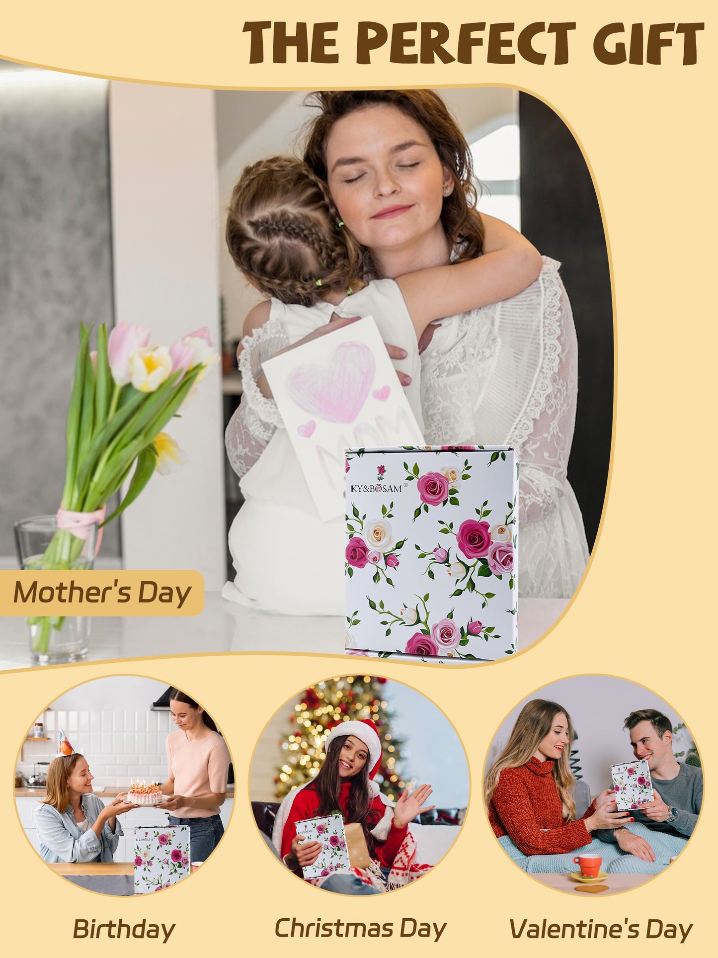 Butterfly Suncatcher with Real Pressed Flowers – “MOM” Heart Charm Window Gift